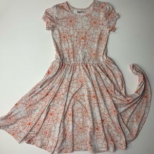 Dot Dot Smile Halloween Orange Spider Web Dress